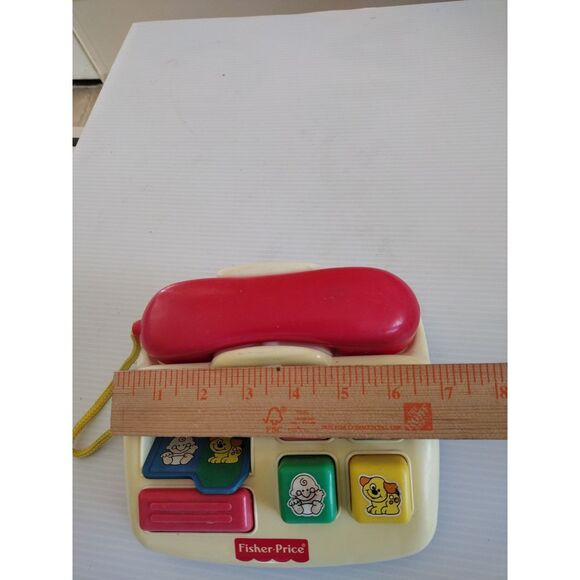 Fisher Price Ring and Rattle Phone Vintage Toy 1998 sound play toddler - Picture 6 of 8